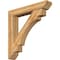 Ekena Millwork Merced Slat Rough Sawn Bracket w/ Offset Brace, Western Red Cedar, 8"W x 46"D x 46"H BKT0806X46X46MRC06RWR - alternate 1